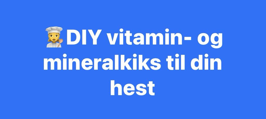 Opskrift på hestekiks: vitamin- og mineralkiks til din hest