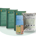 Gut Balance Bundle: Every Day Happy 20 kg, 2 × +Fiber Mash 20 kg, RC O3 Algeolie 3 L og Supreme Fodersalt 25 kg
